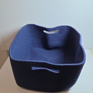 Navy Blue Woven Storage Basket Set